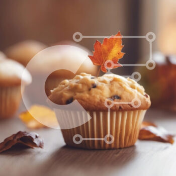 Intra Συλλεκτικό Ξύλινο Παζλ Plywood  4mm - Muffin on a Leaf εμπνευσμένο από το φθινόπωρο Σε Ξύλινο Κουτί - Διαστάσεις: 10x10 cm – 25 κομμάτια - Image 1