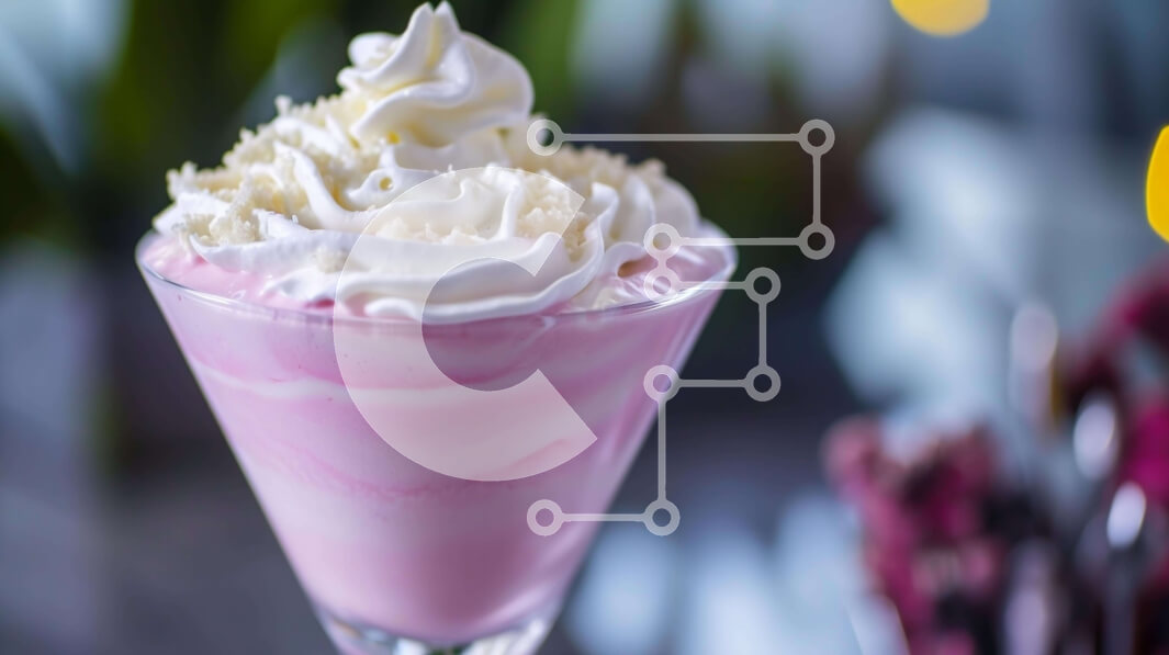 Intra Συλλεκτικό Ξύλινο Παζλ Plywood  4mm - Λαχταριστό ροζ αφρώδες επιδόρπιο με σαντιγί και λευκό γλάσο Σε Ξύλινο Κουτί - Διαστάσεις: 10x10 cm – 25 κομμάτια