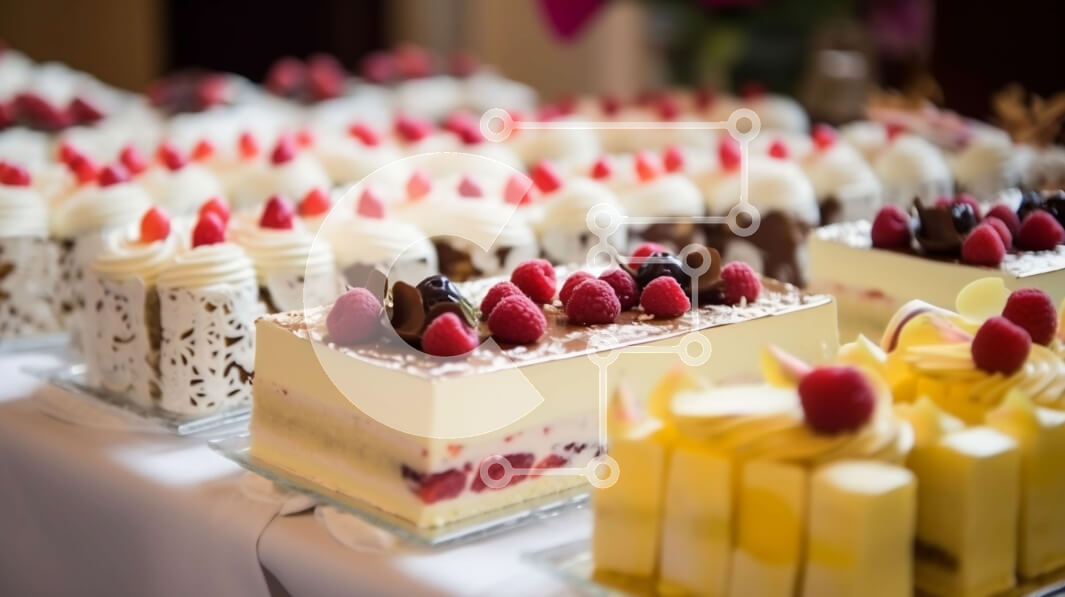 Intra Συλλεκτικό Ξύλινο Παζλ Plywood  4mm - Λαχταριστά επιδόρπια σε τραπέζι με λευκό τραπεζομάντιλο και ασημικά Σε Ξύλινο Κουτί - Διαστάσεις: 10x10 cm – 25 κομμάτια