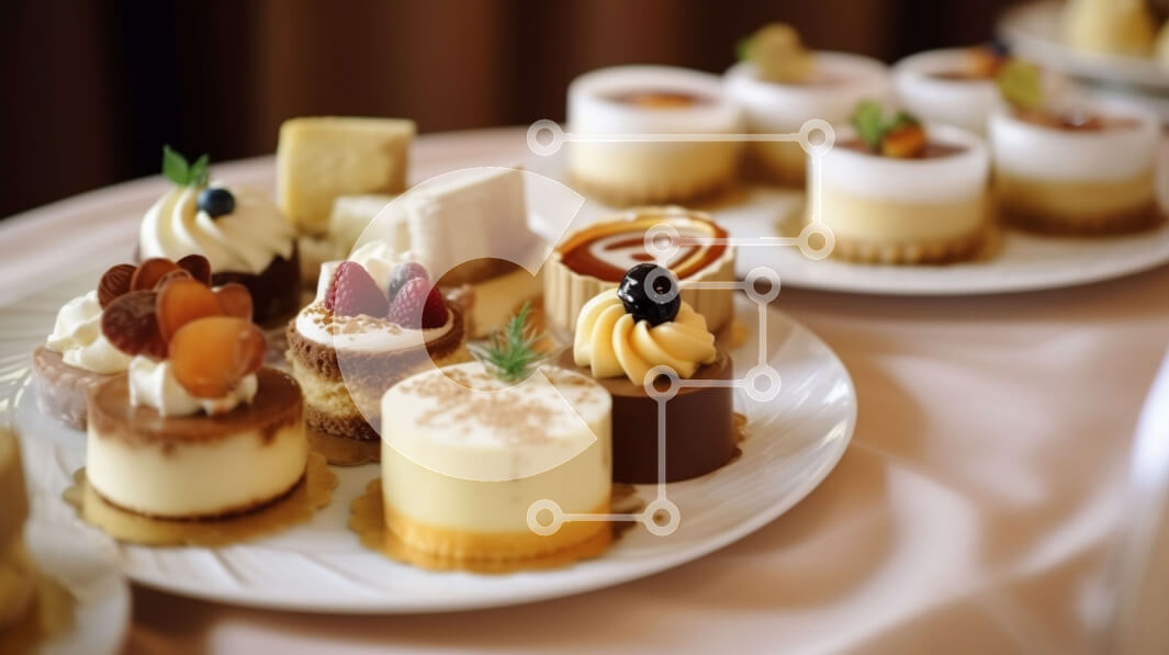 Intra Συλλεκτικό Ξύλινο Παζλ Plywood  4mm - Υπέροχη ποικιλία από κέικ, τάρτες και αρτοσκευάσματα στην οθόνη Σε Ξύλινο Κουτί - Διαστάσεις: 10x10 cm – 25 κομμάτια