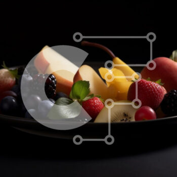 Intra Συλλεκτικό Ξύλινο Παζλ Plywood  4mm - Φρέσκο ​​πιάτο φρούτων σε φέτες με ποικιλία από μούρα και πεπόνι Σε Ξύλινο Κουτί - Διαστάσεις: 10x10 cm – 25 κομμάτια - Image 1