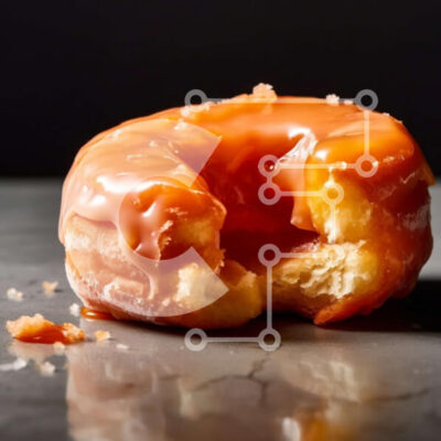 Intra Συλλεκτικό Ξύλινο Παζλ Plywood  4mm - Αφεθείτε στο νόστιμο ντόνατ μας με γλασέ με καραμέλα Σε Ξύλινο Κουτί - Διαστάσεις: 10x10 cm – 25 κομμάτια - Image 1