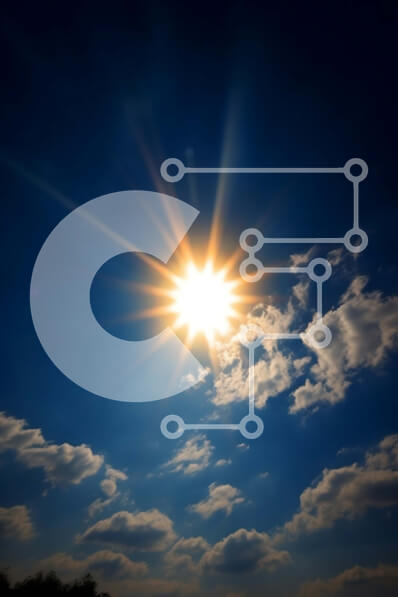 Intra Συλλεκτικό Ξύλινο Παζλ Plywood  4mm - Όμορφη εικόνα του καταγάλανου ουρανού με τα χνουδωτά λευκά σύννεφα και τον λαμπερό ήλιο Σε Ξύλινο Κουτί - Διαστάσεις: 10x10 cm – 25 κομμάτια