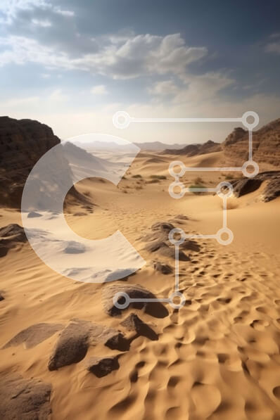 Intra Συλλεκτικό Ξύλινο Παζλ Plywood  4mm - Όμορφη εικόνα του τοπίου της ερήμου με αμμόλοφους και σχηματισμούς βράχων Σε Ξύλινο Κουτί - Διαστάσεις: 10x10 cm – 25 κομμάτια