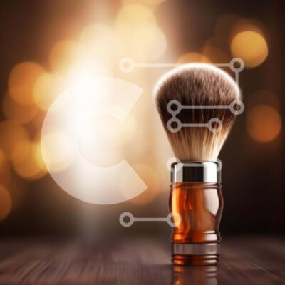 Intra Συλλεκτικό Ξύλινο Παζλ Plywood  4mm - Κομψή βούρτσα ξυρίσματος σε ξύλινο τραπέζι Σε Ξύλινο Κουτί - Διαστάσεις: 10x10 cm – 25 κομμάτια - Image 1