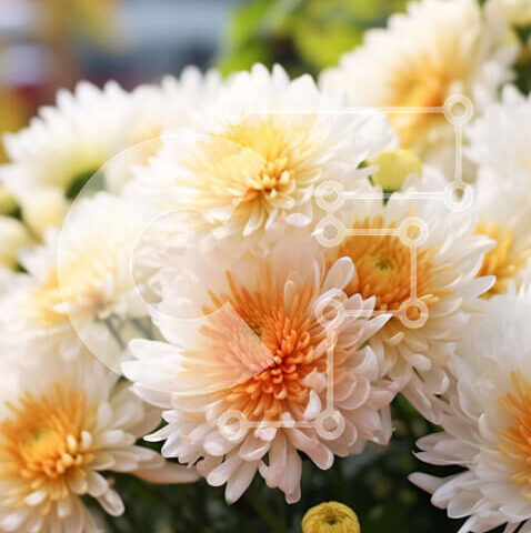 Intra Συλλεκτικό Ξύλινο Παζλ Plywood 4mm - Μπουκέτο με λευκά και κίτρινα λουλούδια Σε Ξύλινο Κουτί - Διαστάσεις: 10x10 cm – 25 κομμάτια - Image 1