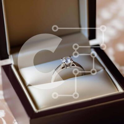 Intra Συλλεκτικό Ξύλινο Παζλ Plywood  4mm - Δαχτυλίδι αρραβώνων  Σε Ξύλινο Κουτί στο τραπέζι Σε Ξύλινο Κουτί - Διαστάσεις: 10x10 cm – 25 κομμάτια - Image 1