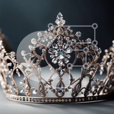 Intra Συλλεκτικό Ξύλινο Παζλ Plywood  4mm - Βασιλικό και περίτεχνο χρυσό στέμμα με αστραφτερό κεντρικό διαμάντι Σε Ξύλινο Κουτί - Διαστάσεις: 10x10 cm – 25 κομμάτια - Image 1