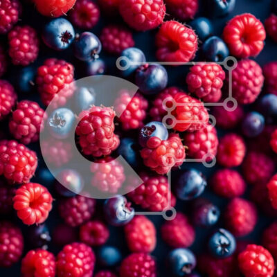 Intra Συλλεκτικό Ξύλινο Παζλ Plywood  4mm - Νόστιμη εικόνα από φρέσκα σμέουρα και βατόμουρα Σε Ξύλινο Κουτί - Διαστάσεις: 10x10 cm – 25 κομμάτια - Image 1