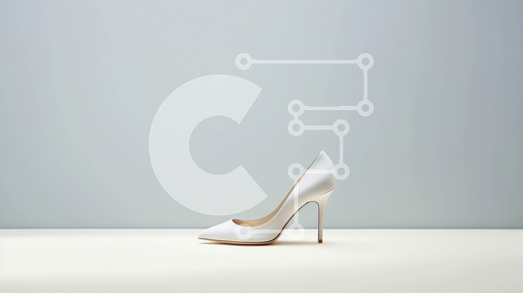 Intra Συλλεκτικό Ξύλινο Παζλ Plywood  4mm - Κομψό λευκό ψηλοτάκουνο παπούτσι με μυτερή μύτη και τακούνι στιλέτο Σε Ξύλινο Κουτί - Διαστάσεις: 10x10 cm – 25 κομμάτια