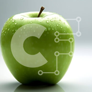 Intra Συλλεκτικό Ξύλινο Παζλ Plywood  4mm - Φρέσκο ​​και ζουμερό πράσινο μήλο με σταγονίδια νερού Σε Ξύλινο Κουτί - Διαστάσεις: 10x10 cm – 25 κομμάτια - Image 1