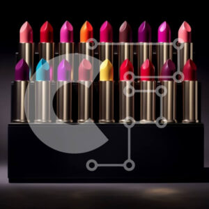 Intra Συλλεκτικό Ξύλινο Παζλ Plywood  4mm - Πολύχρωμα κραγιόν σε μαύρη βάση μακιγιάζ Σε Ξύλινο Κουτί - Διαστάσεις: 10x10 cm – 25 κομμάτια