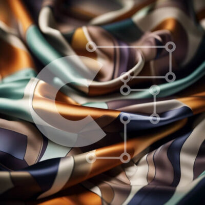 Intra Συλλεκτικό Ξύλινο Παζλ Plywood 4mm - Περίπλοκα γεωμετρικά μοτίβα σε ένα πολυτελές μεταξωτό κασκόλ Σε Ξύλινο Κουτί - Διαστάσεις: 10x10 cm – 25 κομμάτια - Image 1