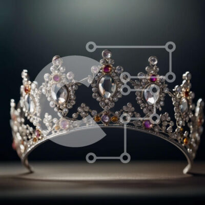 Intra Συλλεκτικό Ξύλινο Παζλ Plywood  4mm - Όμορφη Tia με στέμμα πολύτιμων λίθων Σε Ξύλινο Κουτί - Διαστάσεις: 10x10 cm – 25 κομμάτια - Image 1