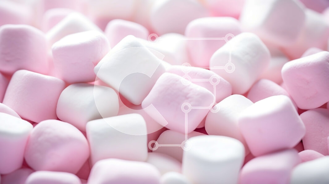 Intra Συλλεκτικό Ξύλινο Παζλ Plywood  4mm - Ροζ και Λευκά Marshmallows Σε Ξύλινο Κουτί - Διαστάσεις: 10x10 cm – 25 κομμάτια