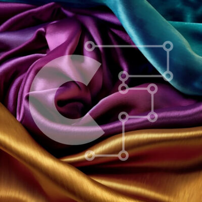 Intra Συλλεκτικό Ξύλινο Παζλ Plywood  4mm - Πολύχρωμο και γυαλιστερό μεταξωτό ύφασμα σε κοντινή απόσταση Σε Ξύλινο Κουτί - Διαστάσεις: 10x10 cm – 25 κομμάτια - Image 1