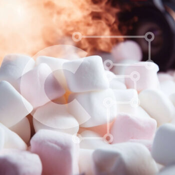 Intra Συλλεκτικό Ξύλινο Παζλ Plywood  4mm - Floating Marshmallows σε σκούρο φόντο Σε Ξύλινο Κουτί - Διαστάσεις: 10x10 cm – 25 κομμάτια - Image 1