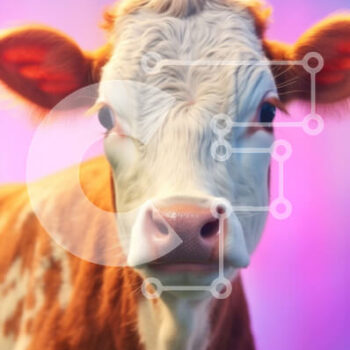 Intra Συλλεκτικό Ξύλινο Παζλ Plywood  4mm - Αγελάδα με καφετιές και άσπρες κηλίδες στο χορταριασμένο χωράφι Σε Ξύλινο Κουτί - Διαστάσεις: 10x10 cm – 25 κομμάτια - Image 1