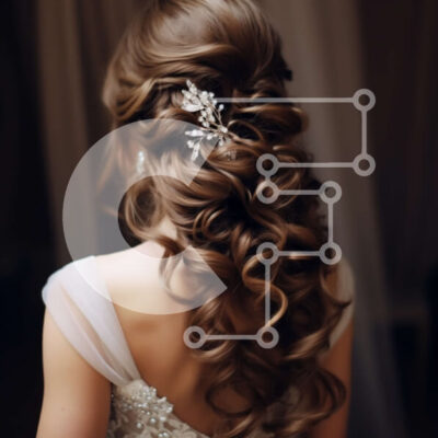 Intra Συλλεκτικό Ξύλινο Παζλ Plywood  4mm - Εκπληκτική φωτογραφία μιας νύφης με νυφικό με μακρύ πέπλο και ανθοδέσμη Σε Ξύλινο Κουτί - Διαστάσεις: 10x10 cm – 25 κομμάτια - Image 1