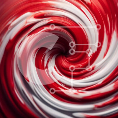 Intra Συλλεκτικό Ξύλινο Παζλ Plywood  4mm - Νόστιμο και διασκεδαστικό Κόκκινο και Άσπρο νήμα καραμέλας Swirl Σε Ξύλινο Κουτί - Διαστάσεις: 10x10 cm – 25 κομμάτια - Image 1