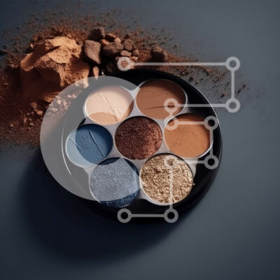 Intra Συλλεκτικό Ξύλινο Παζλ Plywood  4mm - Όμορφη παλέτα μακιγιάζ με μια ποικιλία από σκιές ματιών Σε Ξύλινο Κουτί - Διαστάσεις: 10x10 cm – 25 κομμάτια - Image 1