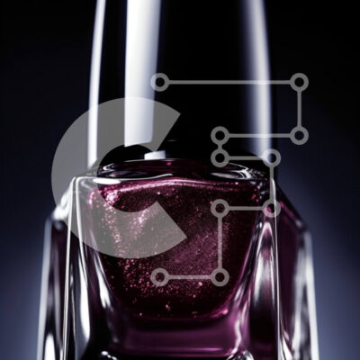 Intra Συλλεκτικό Ξύλινο Παζλ Plywood  4mm - Βαθύ κόκκινο μπουκάλι βερνίκι νυχιών με γυαλιστερό φινίρισμα σε μαύρο φόντο Σε Ξύλινο Κουτί - Διαστάσεις: 10x10 cm – 25 κομμάτια - Image 1