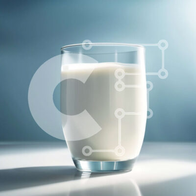 Intra Συλλεκτικό Ξύλινο Παζλ Plywood 4mm - Δροσιστικό ποτήρι γάλα σε μπλε φόντο Σε Ξύλινο Κουτί - Διαστάσεις: 10x10 cm – 25 κομμάτια - Image 1