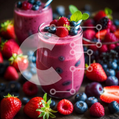 Intra Συλλεκτικό Ξύλινο Παζλ Plywood 4mm - Νόστιμο και δροσιστικό Smoothie με φράουλα Σε Ξύλινο Κουτί - Διαστάσεις: 10x10 cm – 25 κομμάτια - Image 1