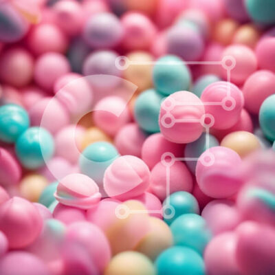 Intra Συλλεκτικό Ξύλινο Παζλ Plywood  4mm - Κοντινό πλάνο πολύχρωμες μπάλες καραμέλας Σε Ξύλινο Κουτί - Διαστάσεις: 10x10 cm – 25 κομμάτια - Image 1