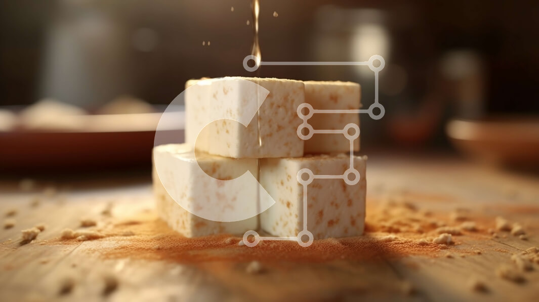 Intra Συλλεκτικό Ξύλινο Παζλ Plywood  4mm - Νόστιμα από κοντά κύβους λευκής σοκολάτας με σάλτσα σοκολάτας Σε Ξύλινο Κουτί - Διαστάσεις: 10x10 cm – 25 κομμάτια