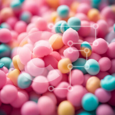 Intra Συλλεκτικό Ξύλινο Παζλ Plywood  4mm - Ζωντανό και νόστιμο σωρό από πολύχρωμες καραμέλες Σε Ξύλινο Κουτί - Διαστάσεις: 10x10 cm – 25 κομμάτια - Image 1