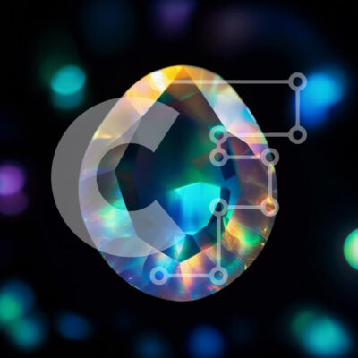 Intra Συλλεκτικό Ξύλινο Παζλ Plywood  4mm - Εκπληκτική κινηματογράφηση σε πρώτο πλάνο ενός πολύχρωμου πολύτιμου λίθου Σε Ξύλινο Κουτί - Διαστάσεις: 10x10 cm – 25 κομμάτια - Image 1