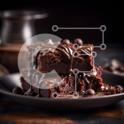 Intra Συλλεκτικό Ξύλινο Παζλ Plywood  4mm - Λαχταριστά και παρακμιακά μπράουνις με γλάσο σοκολάτας Σε Ξύλινο Κουτί - Διαστάσεις: 10x10 cm – 25 κομμάτια - Image 1