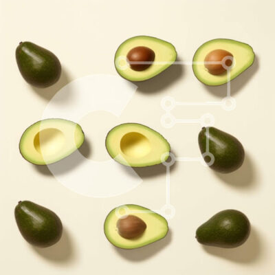 Intra Συλλεκτικό Ξύλινο Παζλ Plywood  4mm - Φέτες αβοκάντο σε ανοιχτόχρωμη επιφάνεια Σε Ξύλινο Κουτί - Διαστάσεις: 10x10 cm – 25 κομμάτια - Image 1