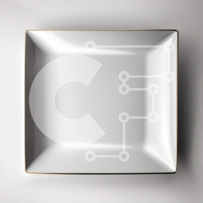 Intra Συλλεκτικό Ξύλινο Παζλ Plywood  4mm - Μινιμαλιστικό κενό πιάτο σε γκρι φόντο Σε Ξύλινο Κουτί - Διαστάσεις: 10x10 cm – 25 κομμάτια - Image 1