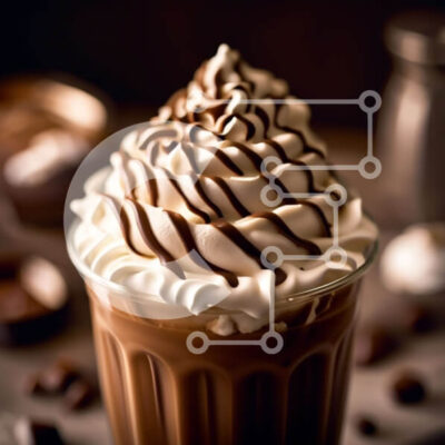 Intra Συλλεκτικό Ξύλινο Παζλ Plywood 4mm - Δροσιστικό Milkshake σοκολάτας με σαντιγί και σοκολάτα Σε Ξύλινο Κουτί - Διαστάσεις: 10x10 cm – 25 κομμάτια - Image 1