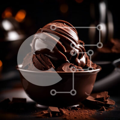 Intra Συλλεκτικό Ξύλινο Παζλ Plywood  4mm - Αφεθείτε στον πλούτο του παγωτού σοκολάτας με σάλτσα και τρίμματα Σε Ξύλινο Κουτί - Διαστάσεις: 10x10 cm – 25 κομμάτια - Image 1