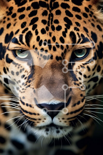 Intra Συλλεκτικό Ξύλινο Παζλ Plywood  4mm - Κοντινή εικόνα του προσώπου του Jaguar - Εκπληκτική φωτογραφία άγριας ζωής Σε Ξύλινο Κουτί - Διαστάσεις: 10x10 cm – 25 κομμάτια