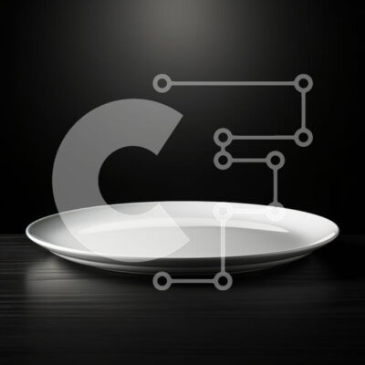 Intra Συλλεκτικό Ξύλινο Παζλ Plywood  4mm - Λευκό πιάτο σε σκούρο ξύλινο τραπέζι Σε Ξύλινο Κουτί - Διαστάσεις: 10x10 cm – 25 κομμάτια - Image 1