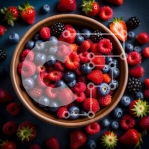 Intra Συλλεκτικό Ξύλινο Παζλ Plywood  4mm - Νόστιμο μπολ με φρέσκα μούρα Σε Ξύλινο Κουτί - Διαστάσεις: 10x10 cm – 25 κομμάτια