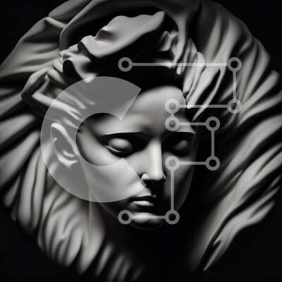 Intra Συλλεκτικό Ξύλινο Παζλ Plywood  4mm - Ήρεμη εικόνα μιας γυναίκας με κλειστά μάτια και σγουρά μαλλιά Σε Ξύλινο Κουτί - Διαστάσεις: 10x10 cm – 25 κομμάτια - Image 1