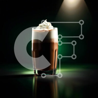 Intra Συλλεκτικό Ξύλινο Παζλ Plywood  4mm - Δελεαστική εικόνα ενός Milkshake σοκολάτας με σαντιγί Σε Ξύλινο Κουτί - Διαστάσεις: 10x10 cm – 25 κομμάτια - Image 1