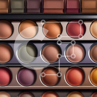 Intra Συλλεκτικό Ξύλινο Παζλ Plywood  4mm - Εκπληκτική κοντινή πλάνο παλέτας μακιγιάζ με όμορφες αποχρώσεις ντεγκραντέ Σε Ξύλινο Κουτί - Διαστάσεις: 10x10 cm – 25 κομμάτια - Image 1