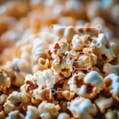 Intra Συλλεκτικό Ξύλινο Παζλ Plywood  4mm - Νόστιμη εικόνα του ποπ κορν σε ένα μπολ Σε Ξύλινο Κουτί - Διαστάσεις: 10x10 cm – 25 κομμάτια - Image 1