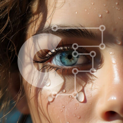 Intra Συλλεκτικό Ξύλινο Παζλ Plywood  4mm - Εκπληκτικό πορτρέτο μιας γυναίκας με σγουρά μαλλιά και μπλε μάτια Σε Ξύλινο Κουτί - Διαστάσεις: 10x10 cm – 25 κομμάτια - Image 1