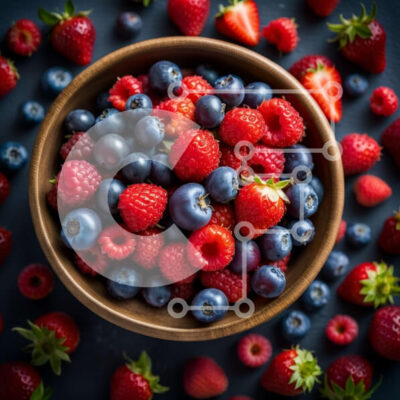 Intra Συλλεκτικό Ξύλινο Παζλ Plywood  4mm - Νόστιμο και θρεπτικό μπολ με φρέσκα μούρα Σε Ξύλινο Κουτί - Διαστάσεις: 10x10 cm – 25 κομμάτια - Image 1