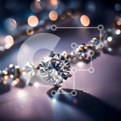 Intra Συλλεκτικό Ξύλινο Παζλ Plywood  4mm - Πολυτελές κολιέ με διαμάντια με αστραφτερά διαμάντια Σε Ξύλινο Κουτί - Διαστάσεις: 10x10 cm – 25 κομμάτια - Image 1