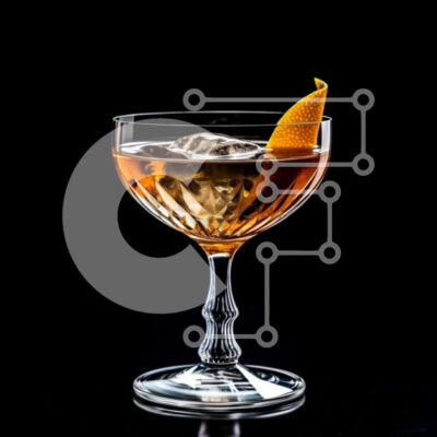 Intra Συλλεκτικό Ξύλινο Παζλ Plywood  4mm - Λαχταριστή συνταγή κοκτέιλ ουίσκι με χυμό πορτοκαλιού και φλούδα λεμονιού Σε Ξύλινο Κουτί - Διαστάσεις: 10x10 cm – 25 κομμάτια - Image 1