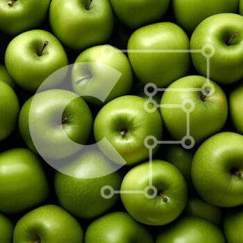 Intra Συλλεκτικό Ξύλινο Παζλ Plywood  4mm - Φρέσκο ​​και νόστιμο σωρό από πράσινα μήλα Σε Ξύλινο Κουτί - Διαστάσεις: 10x10 cm – 25 κομμάτια - Image 1