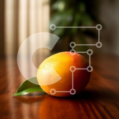 Intra Συλλεκτικό Ξύλινο Παζλ Plywood  4mm - Ζουμερό και νόστιμο μάνγκο στην οθόνη Σε Ξύλινο Κουτί - Διαστάσεις: 10x10 cm – 25 κομμάτια - Image 1